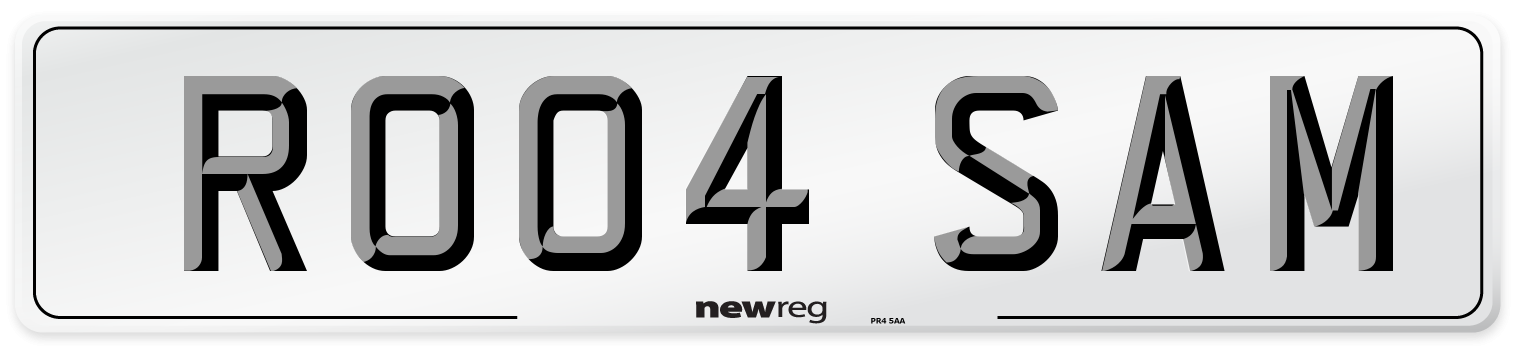 RO04 SAM Number Plate from New Reg